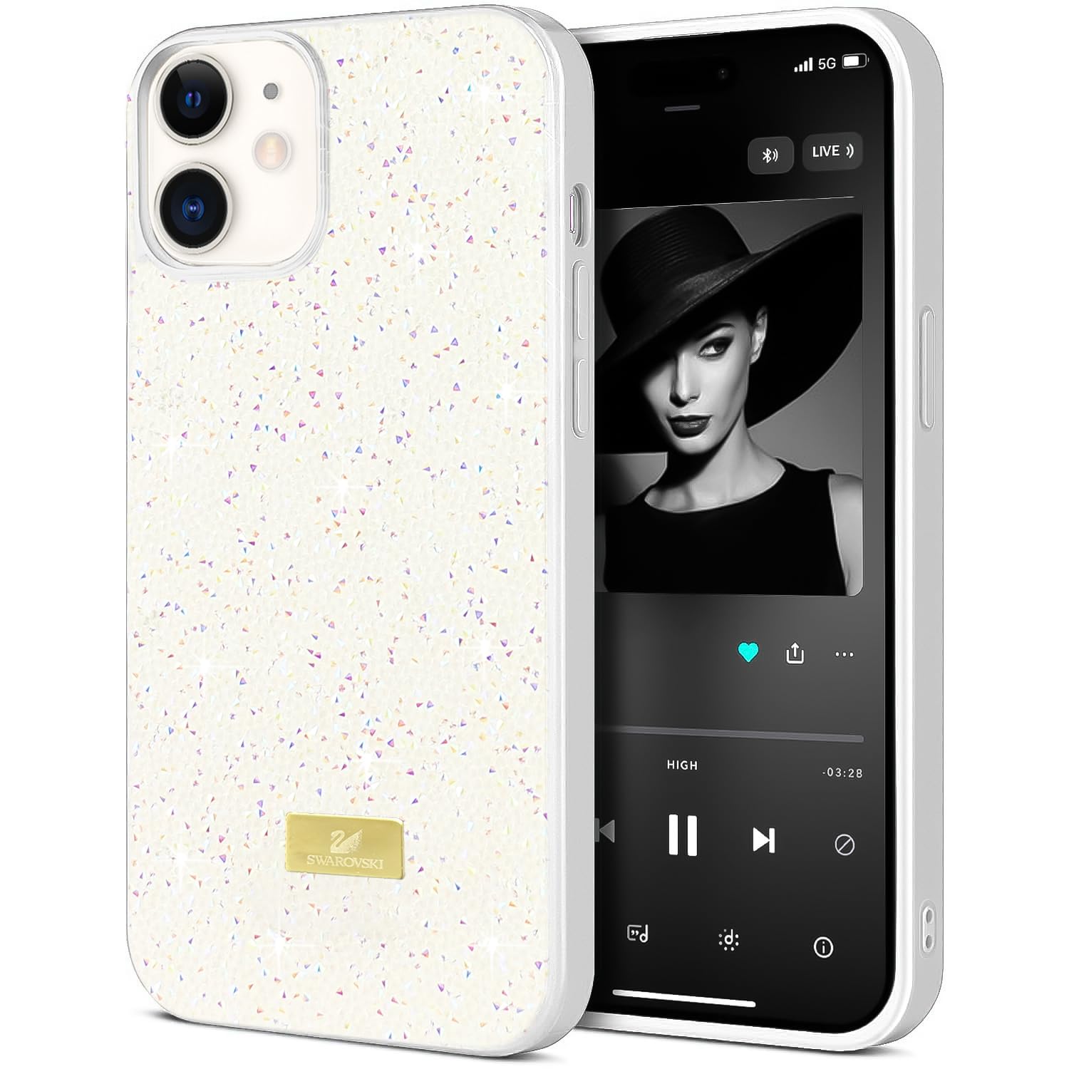Dl3 Mobilak Case For iPhone 11 (6.1-Inch) Case Glitter, Sparkle Diamond Crystal Bling Case with Bling, Ultra Thin Lightweight Full Body Shockproof Anti-Scratch Protective Cover