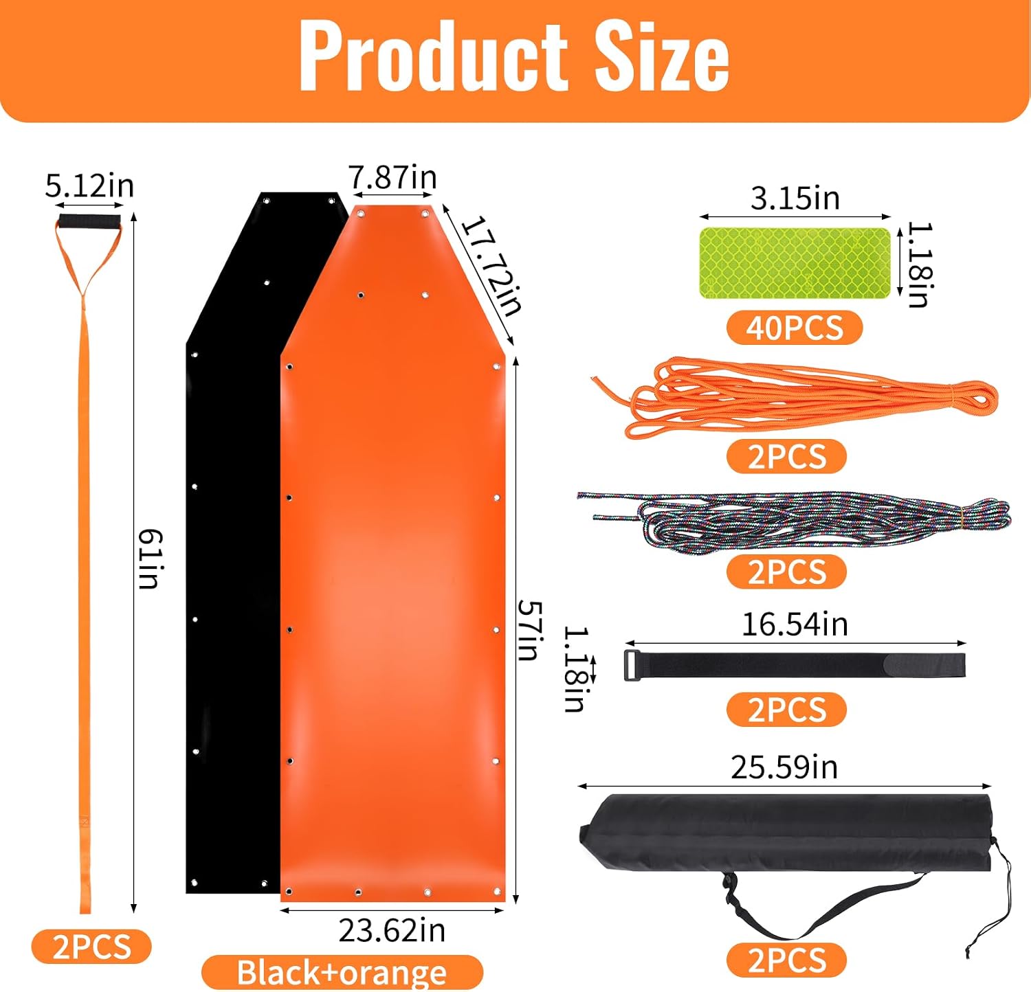 2 Set Deer Drag Sled Tear