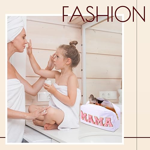 Miniatura 5 de Sanwuta 2 piezas de bolsas de maquillaje para mamá, regalos de cumpleaños, bolsa de cosméticos de nailon para el Día de la Madre, artículos de