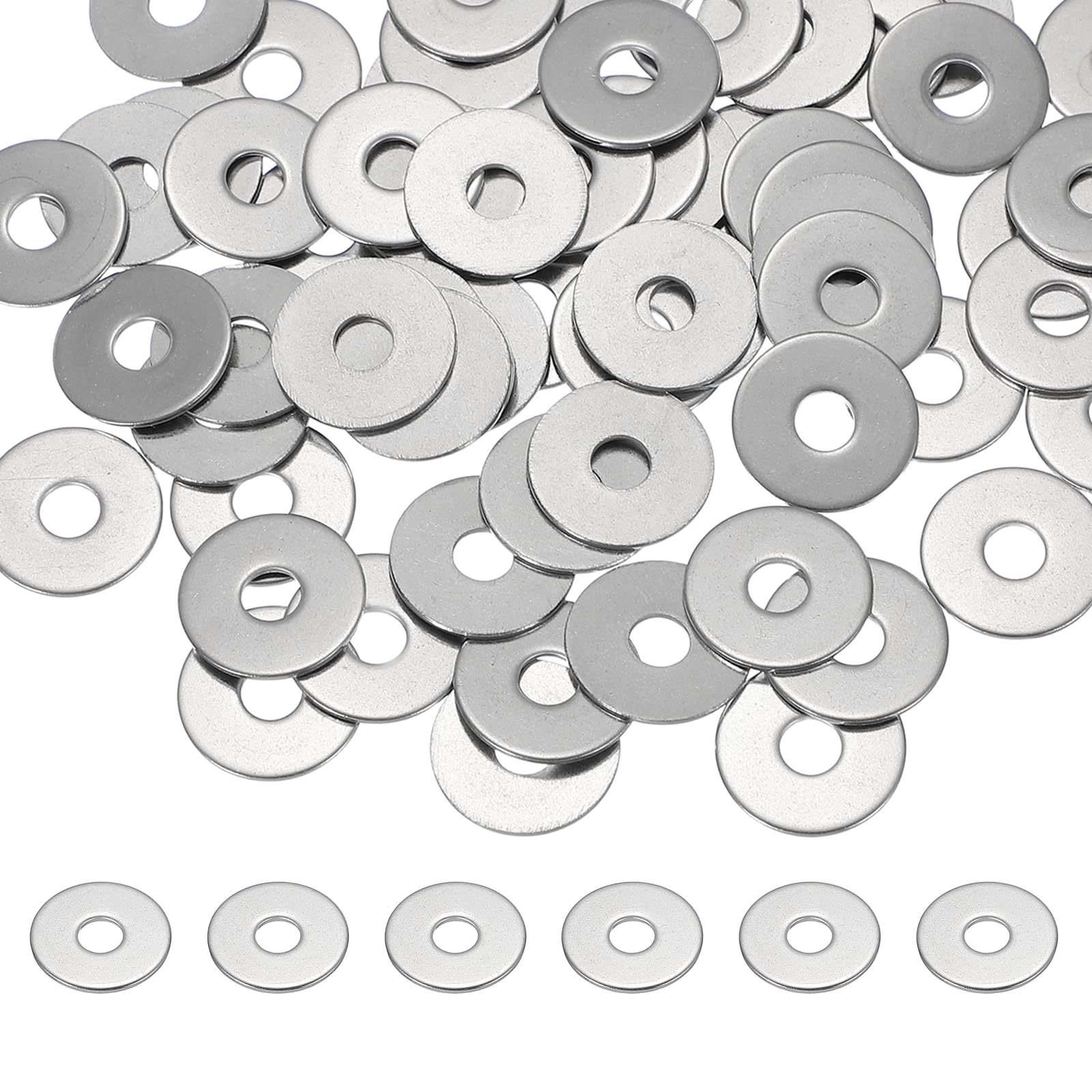 PATIKIL M5 x 18mm Metal Screw Washers Set, 66Pcs 304 Stainless Steel Flat Washers for Screws Bolts Factories Home Outdoor Projects
