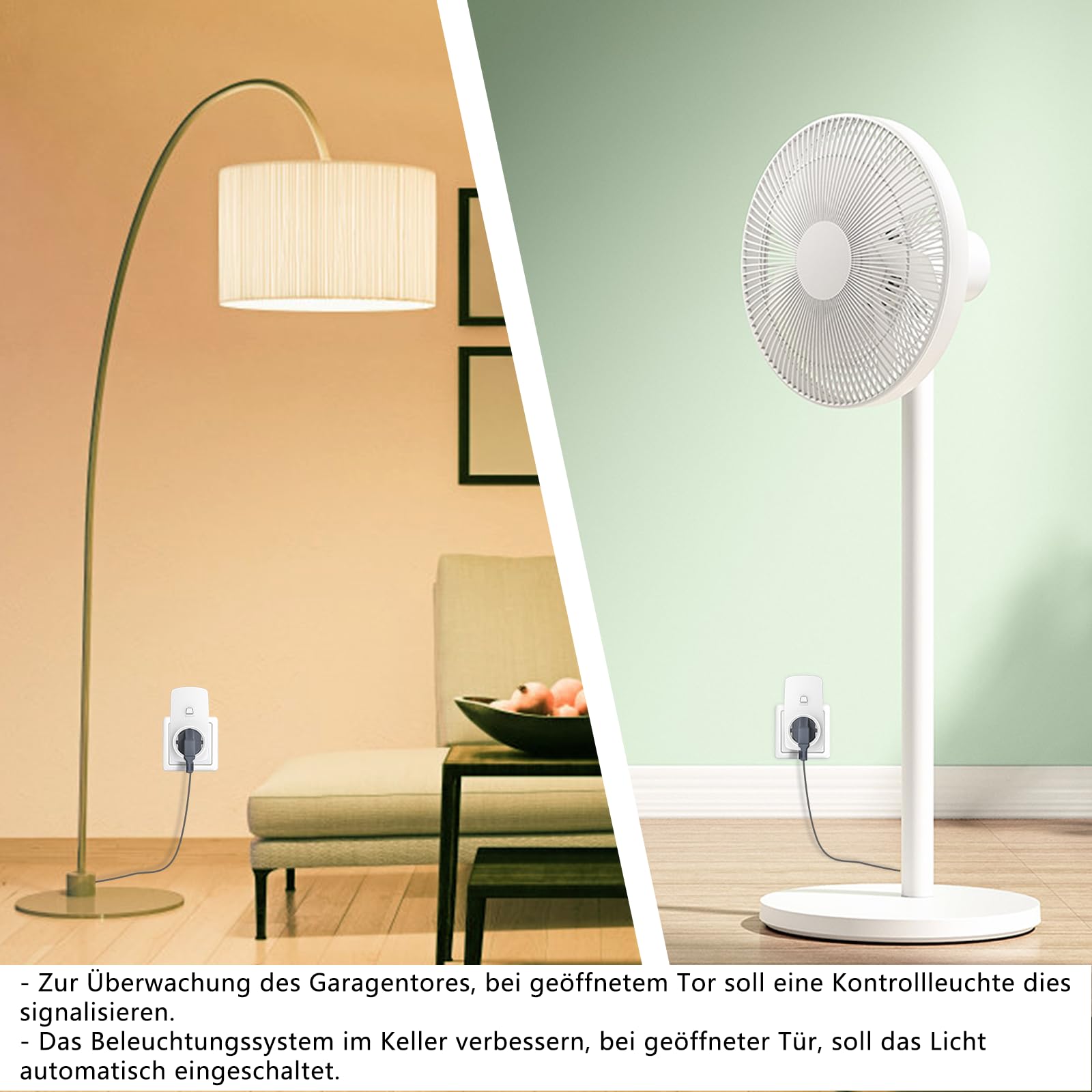 Funk-Abluftsteuerung mit Fenster-Magnetkontakt und Funksteckdose für Dunstabzugshaube Kamin Fensterschalter Wireless Fensterkontaktschalter Fensterschalter Dunstabzugshaube