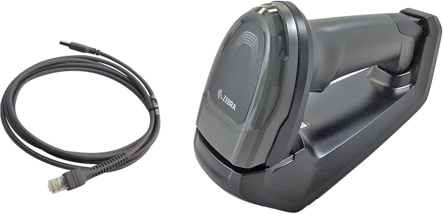 Zebra DS8178 Wireless Bluetooth 2D/1D Barcode Scanner, Includes Cradle and USB Cord