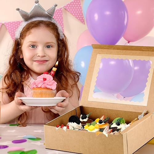 Miniatura 4 de 200 cajas para cupcakes a granel, 12 contenedores para cupcakes, cajas de panadería a granel con ventana e insertos, soportes para cupcakes con 1