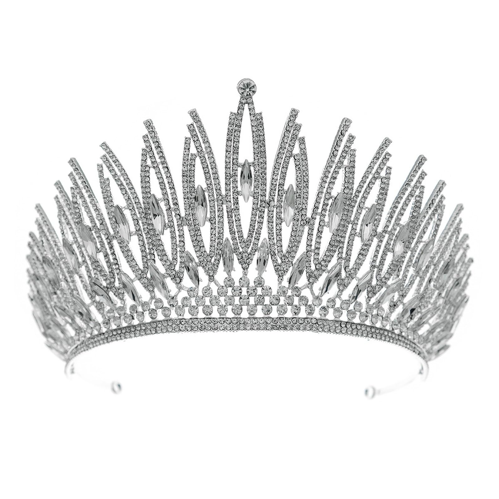 Corona di Cristallo Corona di strass da sposa d'atmosfera con corona principessa lusso per la festa