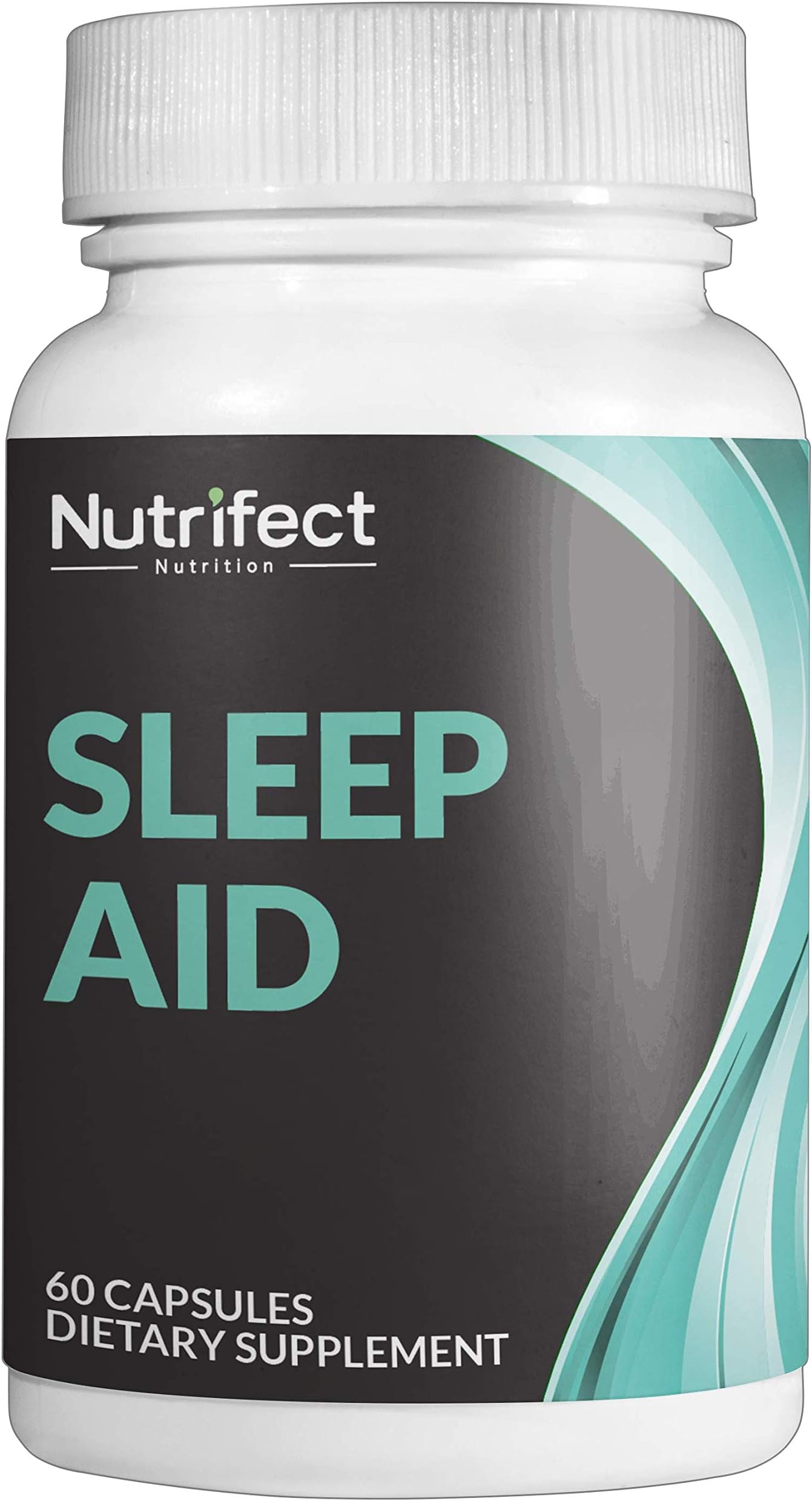 Nutrifect Nutrition Natural Sleep Aid Pills, with Magnesium, 5-HTP, GABA, Melatonin, and L-Theanine for Super Fast Night Time Muscle Recovery, 60 Veggie Caps