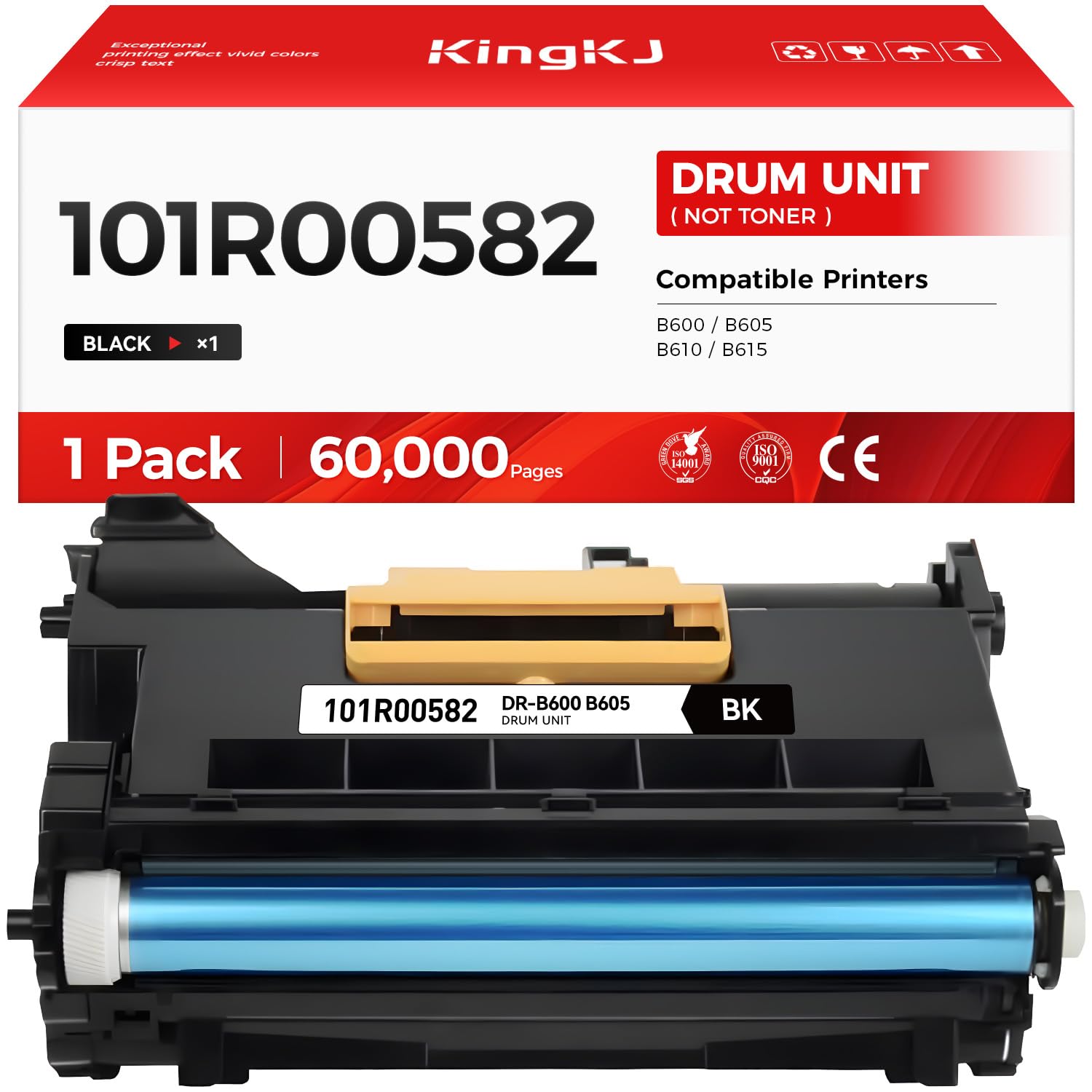 VersaLink B600 B610 101R00582 Drum Unit (Not Toner)Black 1-Pack High Capacity Replacement for B600 B610 101R00582 Image-Drum Compatible for Xerox VersaLink B600 B605 B610 B615 Laser Printer All-in-One