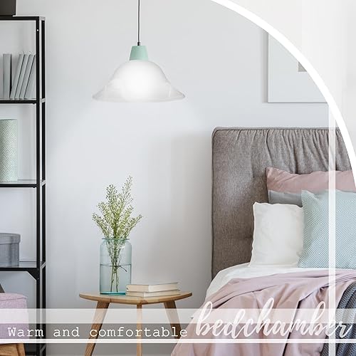 Miniatura 6 de Pantallas de vidrio para lámpara de pie, cubierta elegante, lámpara, reemplazo de lámpara (12.2 x 4.92 x 1.65 pulgadas, blanco elegante)