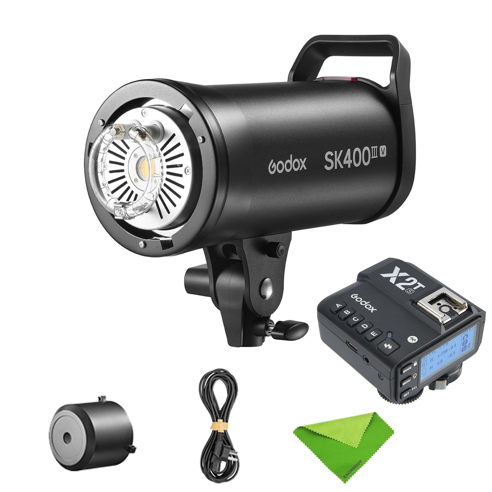 Godox SK400III-V SK400IIIV 400Ws Photo Studio Strobe Flash Monolight, with X2T S Trigger, GN65, 10W LED Modeling Lamp, Recycle Time 0.1-1.5s, 2.4G Wireless, Bowens Mount Flash for Studio, Shooting