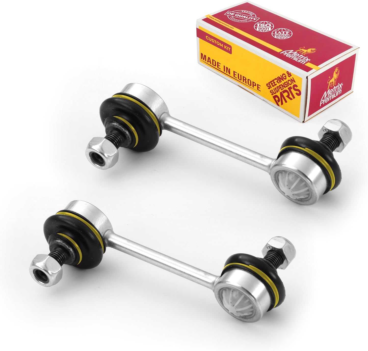 Metrix Premium Chassis Parts - 2 PC Rear Sway Bar Stabilizer End Link Kit Fits 98-02 Chevrolet Prizm, 96-04 Acura RL, 90 Lexus ES250, 89-97 Geo Prizm, 88-02 Toyota Corolla, K9545, Made in Europe