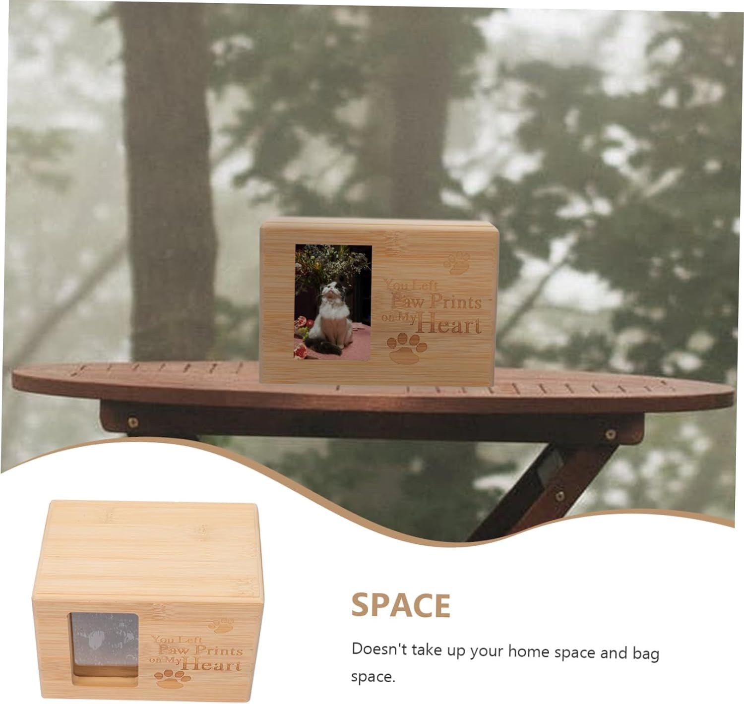 ORFOFE Pet Cremation Urn Box Cinerary Casket Memorial Storage for Dogs Cats Ashes Tribute Keepsake Suitable for Household Pets