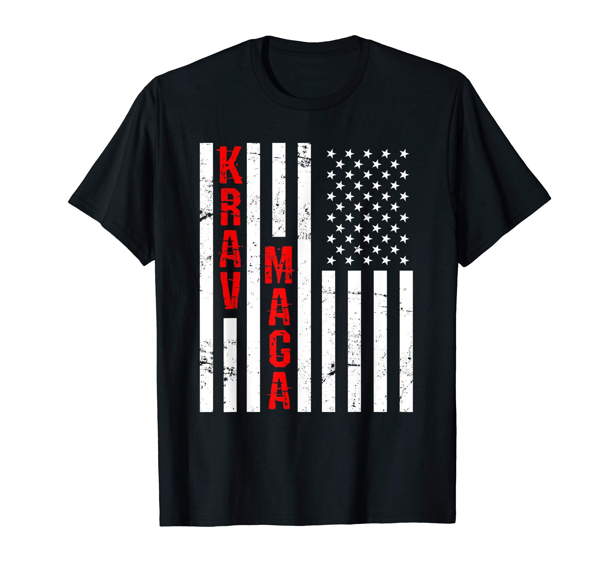 Krav Maga Tees Martial Arts Gift IdeaUS Flag Krav Maga T-Shirt