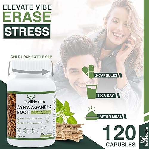 Miniatura 2 de Ashwagandha KSM-66 Extracto de raíz de 600 mg - Suplemento de 120 unidades para hombres y mujeres