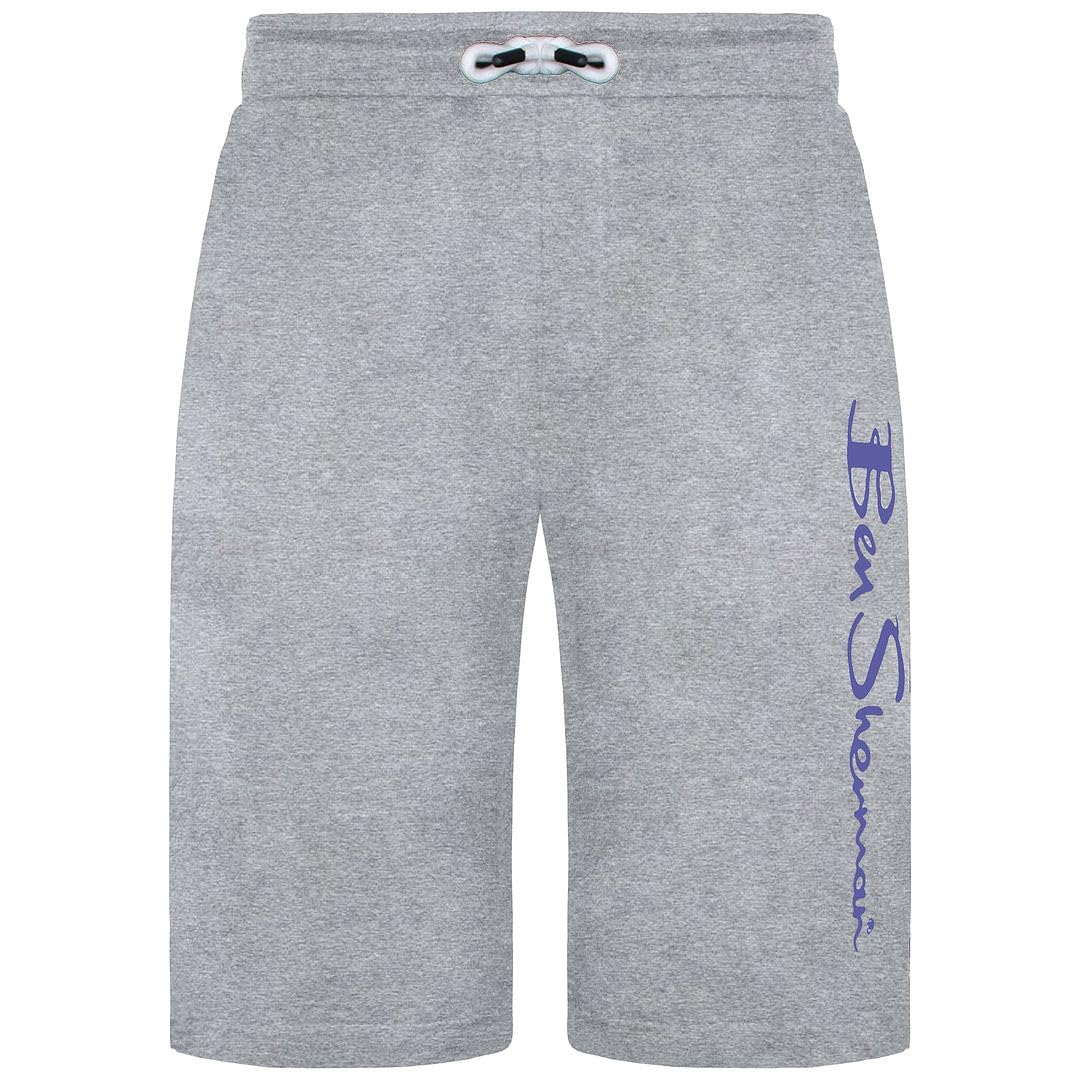 Ben Sherman Large Logo Print Mens Sweat Shorts 0065221G Grey