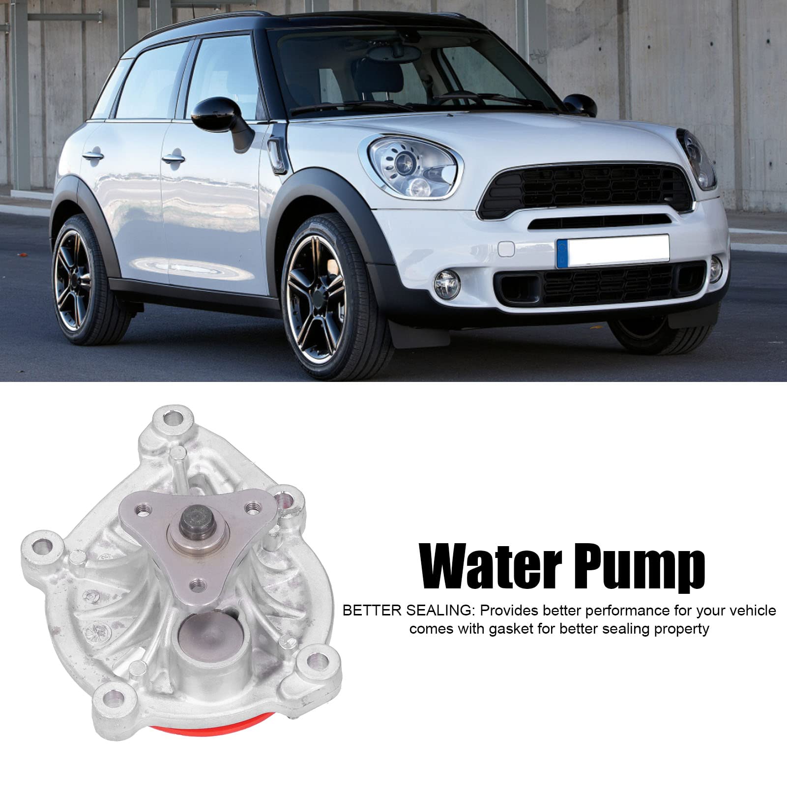 Bediffer VOLLSUN Sostituzione della Pompa Dell'Acqua del Motore con Guarnizione per 1.6L 2011-2015 - Lega di Alluminio Resistente, Eccellenti Prestazioni di Raffreddamento - Adatto a Diversi Modelli