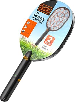 Bug Zapper Racket Electric Fly Swatter for Gnats, Mosquitoes, More Harmless-to-Humans Outdoor Bug Zapper Battery Operated Handheld Electric Fly Swatter Indoor Racket
