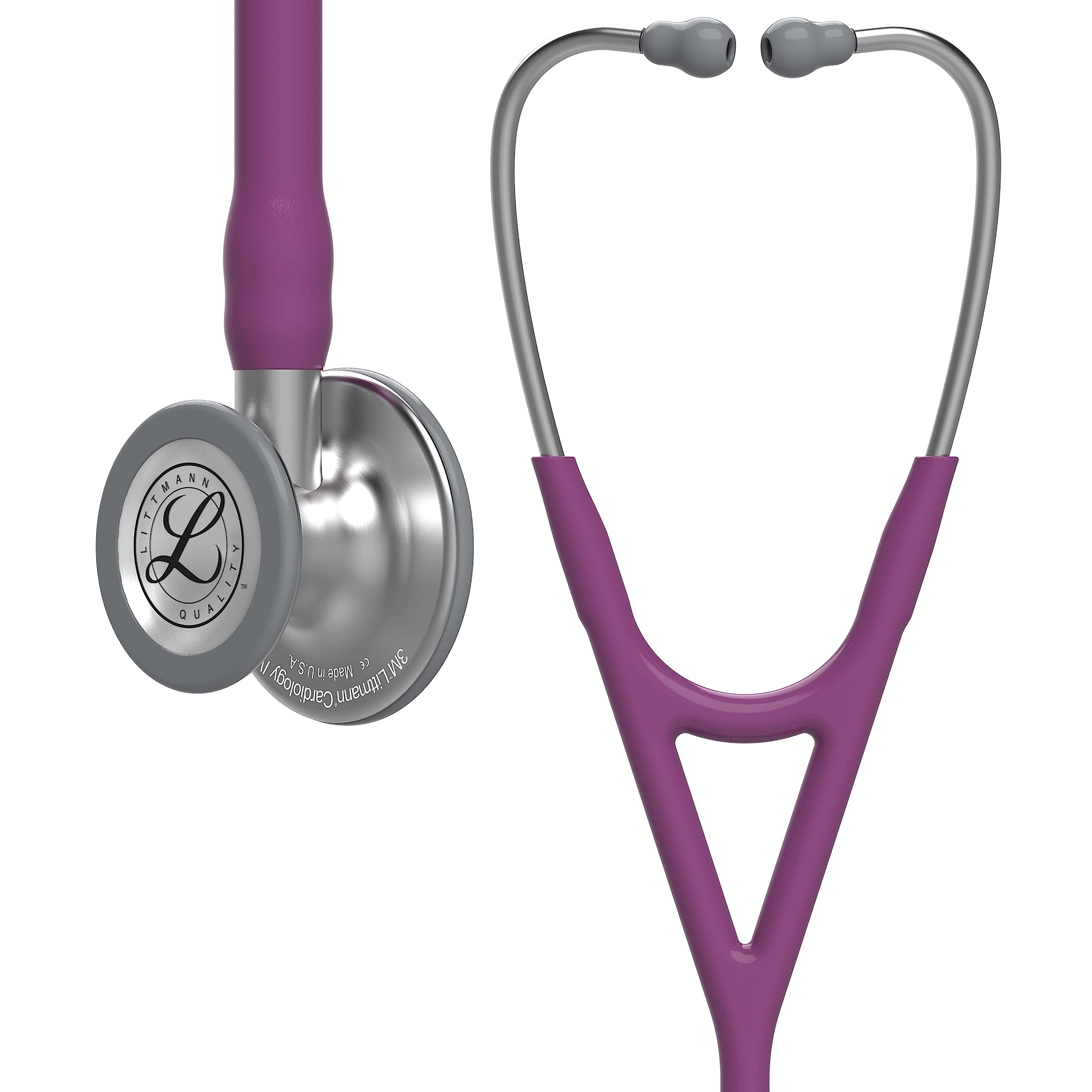 3M Littmann Cardiology IV Estetoscopio con Grabado Gratuito y Linterna Pupilar de Regalo (Ciruela)