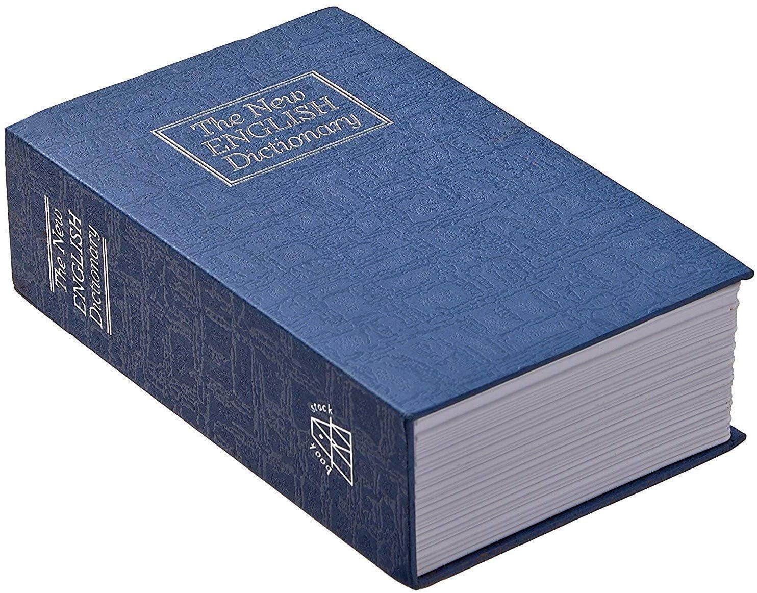 Clopic Hidden Safe Book Dictionary Style Locker Vault Box with 2 Keys Jewelry Cash Box Locker Book Safe Mini Locker for Office Home (Size- 18 x 12 x 5.5 cm, Assorted Colour) Pack-1