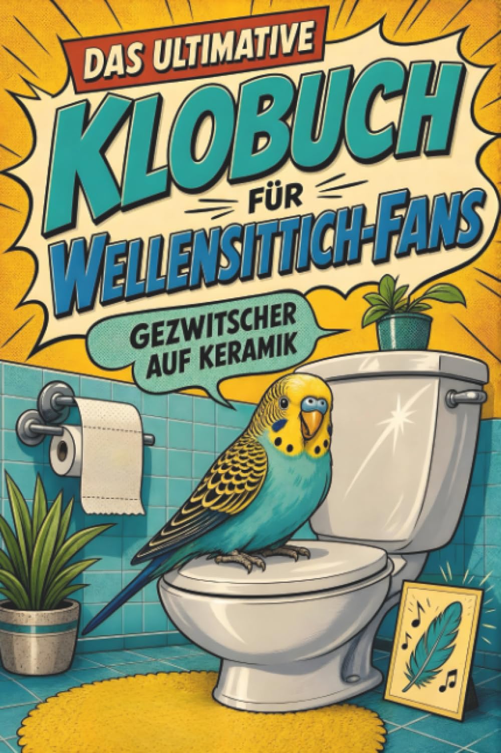 Das ultimative Klobuch für Wellensittich-Fans: Gezwitscher auf Keramik. Lustiges Geschenk für Fans von Wellensittichen, Vogelkäfigen und Zwitschern