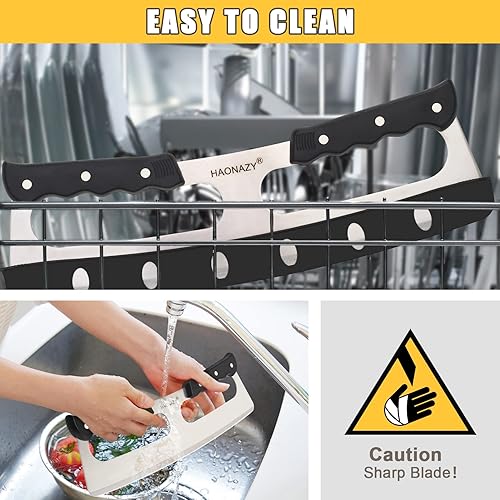 Miniatura 7 de Sharp - Cortador de pizza de 14 pulgadas con doble asa y cubierta protectora, bueno para cocina, comedor HAONAZY