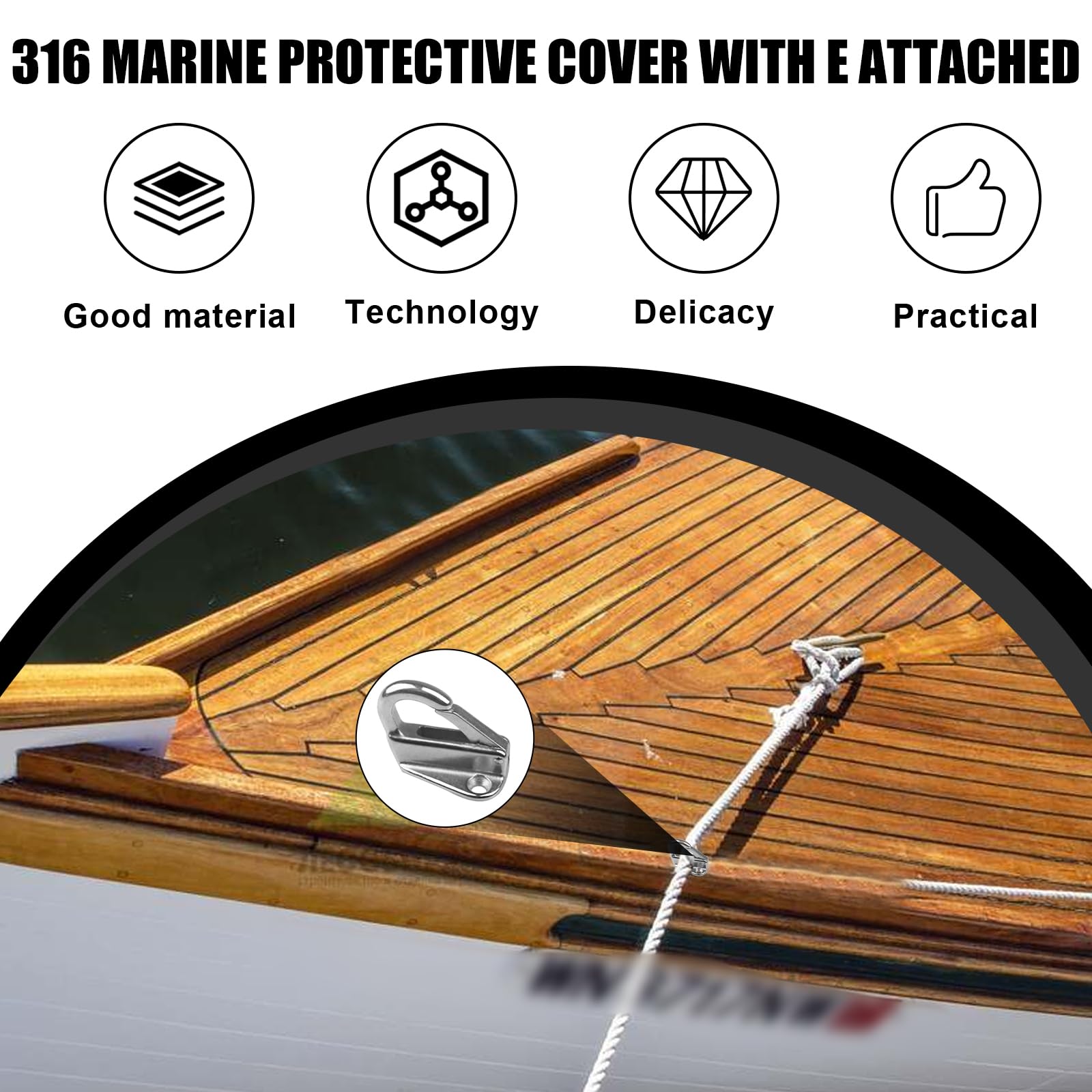 10 ganci per parafango: gancio per parafanghi in acciaio inox 316 con 20 viti per appendere le navi, ganci per teloni durevoli, adatti per barche, yacht e camper