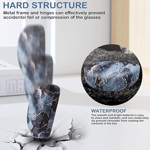 Miniatura 5 de Estuche rígido para gafas de sol, varios patrones de cuero para gafas de sol,Gafas con paño de limpieza