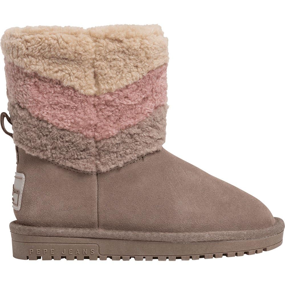 Pepe Jeans Diss Fur G Boots, Orange (Cedar Wood Brown), 13.5 UK