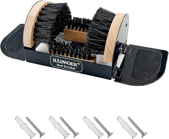 Hadwoer Boot Brush Scraper Outdoor – Heavy Duty Boot Scrubber
