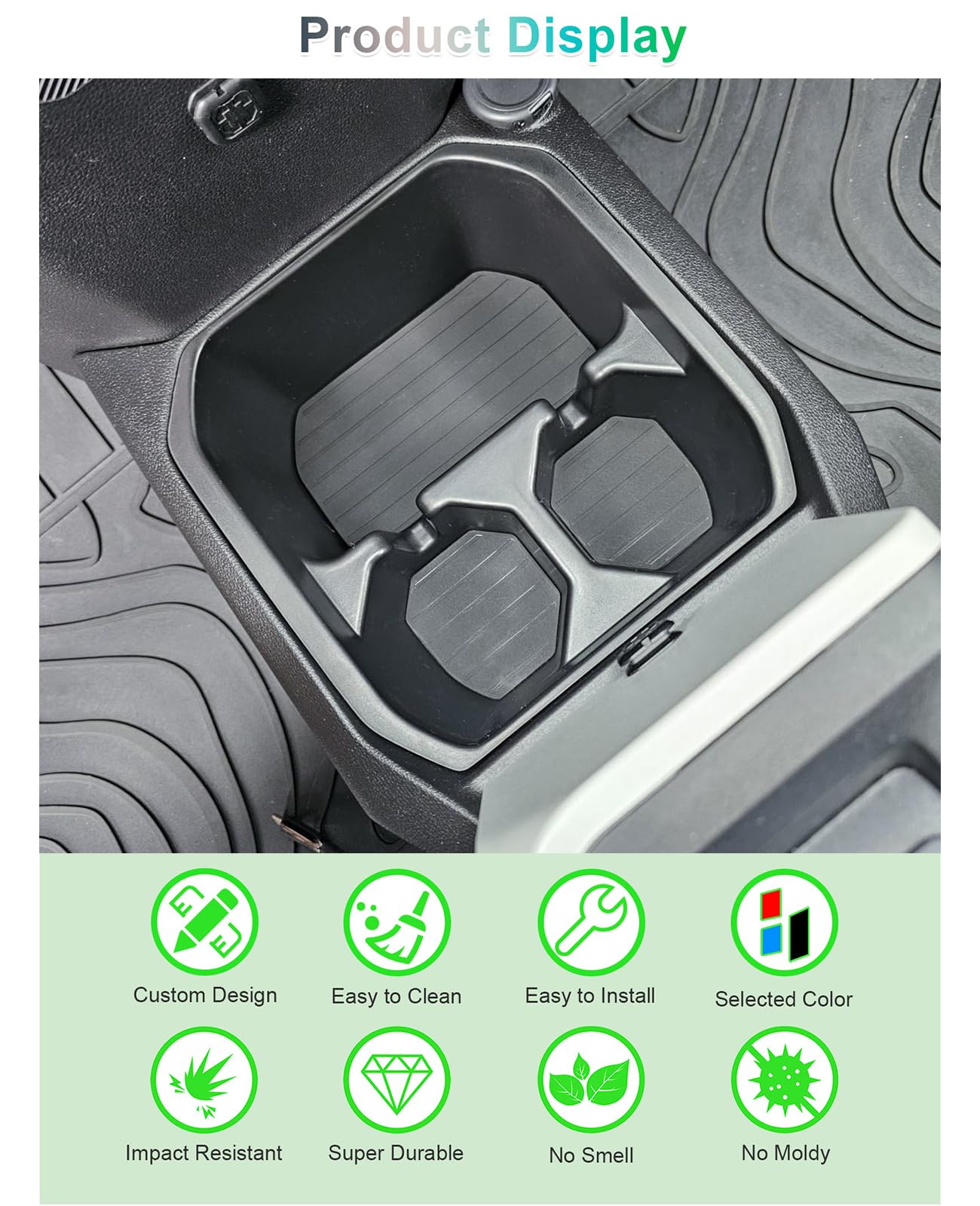 GAFAT [Facelift 2025] Nuovo Spring Electric EV 2025 2026 Contenitore Portaoggetti, Accessori Spring 2025 Organizer Inferiore alla Console Centrale, con 2 Portabevande