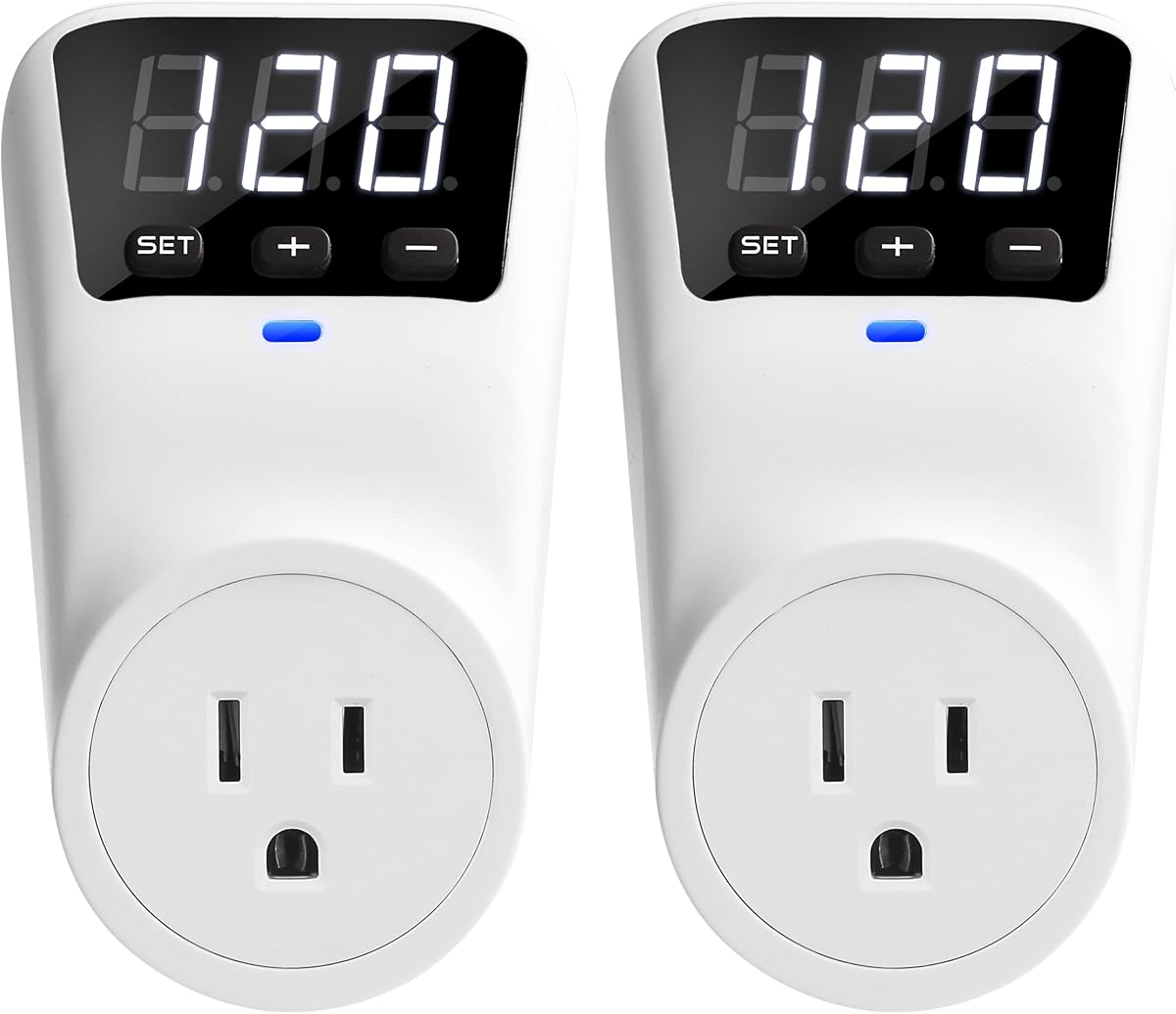 Appliance Surge Protector Voltage Stabilizer Fireproof UL94V-1 Wall Mount Surge Protectors Outlet for Refrigerator, TV & Heavy, Real-Time Monitoring & Custom Voltage 80V-140V (2 Standard)
