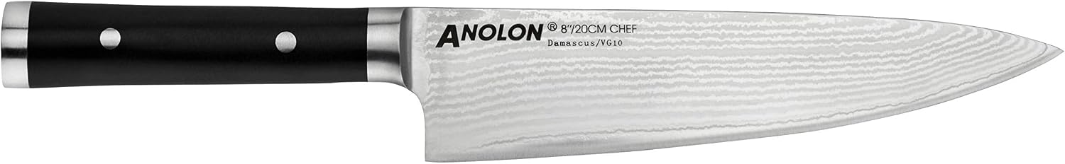 Anolon Imperion Damascus Steel Cutlery Knife Block Set, 5-Piece