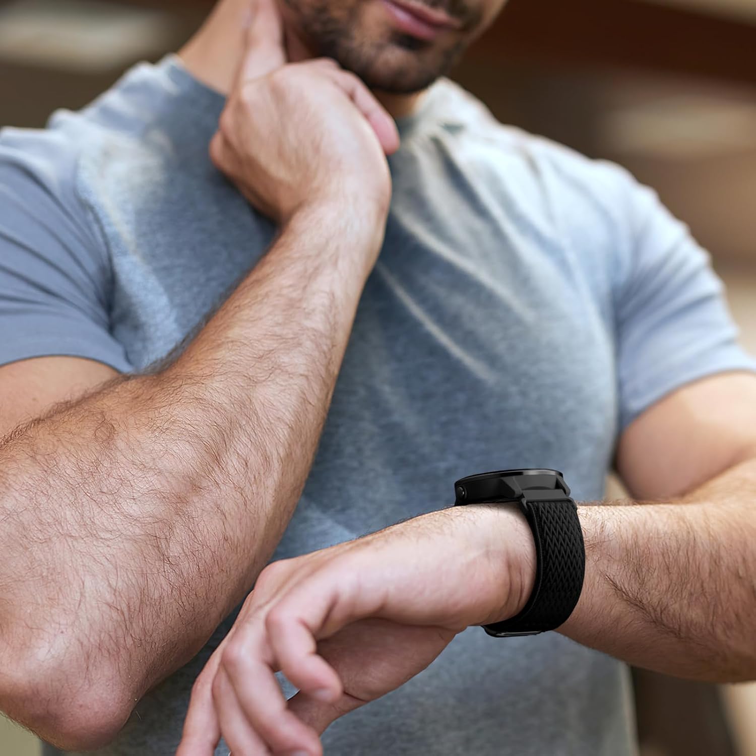 GEAK Quick Release Replacement Strap Compatible with Garmin Venu 2 Watch Band 45mm, 22mm Watch Band Loop Elastic Fabric Straps for Garmin Venu 3 4 45mm/Vivoactive 4 /Forerunner 265/255 Women Men - Image 8