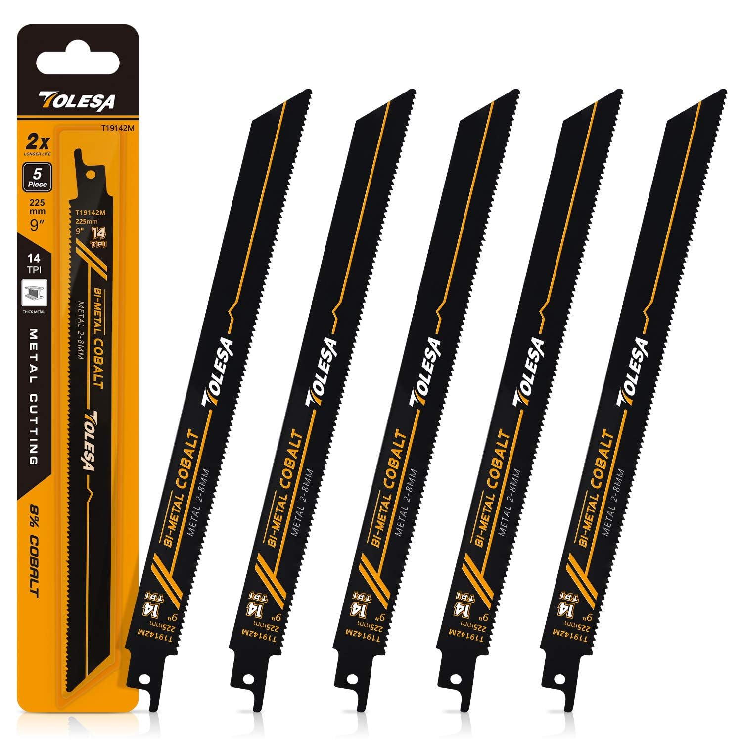 Amazon | TOLESA レシプロソー替刃 14山 150mm バイメタル コバルト 