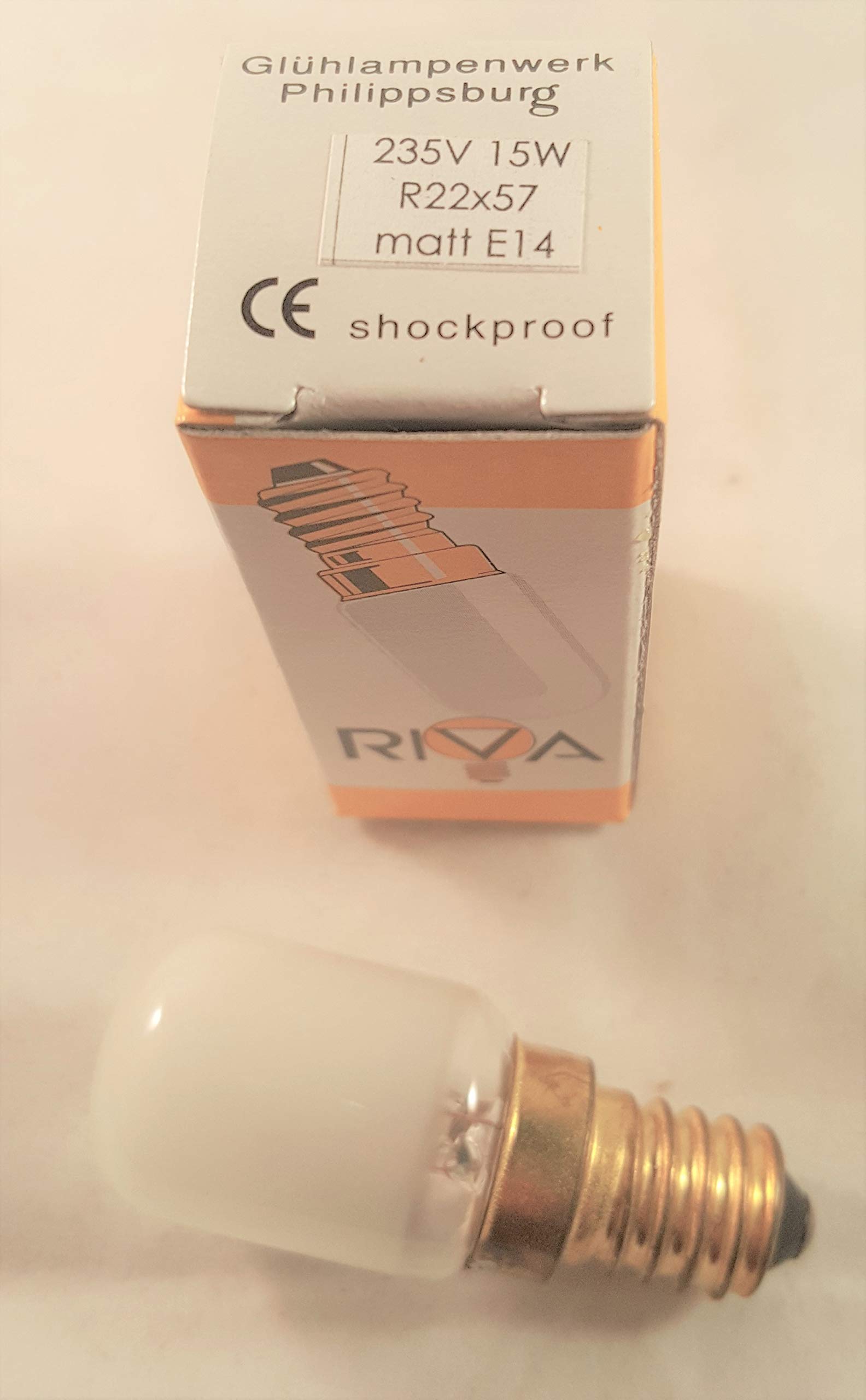 Riva 15w E14 235V R22x57 matt Shockproof Incandescent Bulb