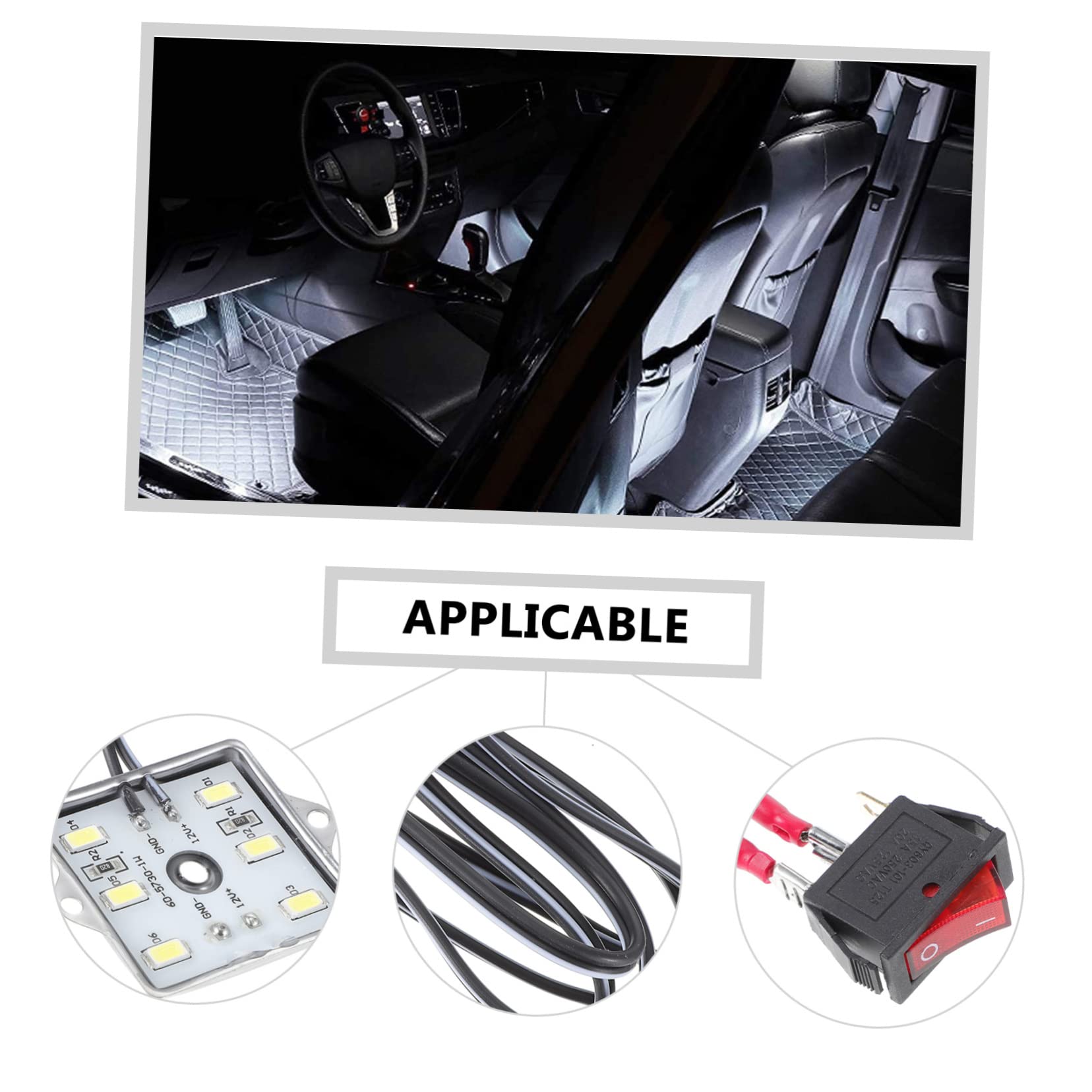 Gatuida 2pièces Lampe Led Leds Pour Intérieur De Camping-car Éclairage De Fourgon Aménagé Avec Accessoires De Van Et Éclairage De Remorque