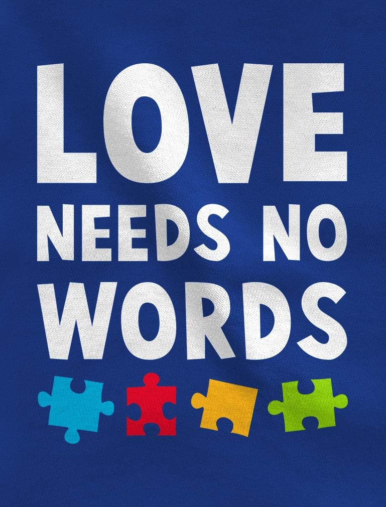 Tstars Autism Awareness Shirt Kids Love Needs No Words Youth Kids T-Shirt