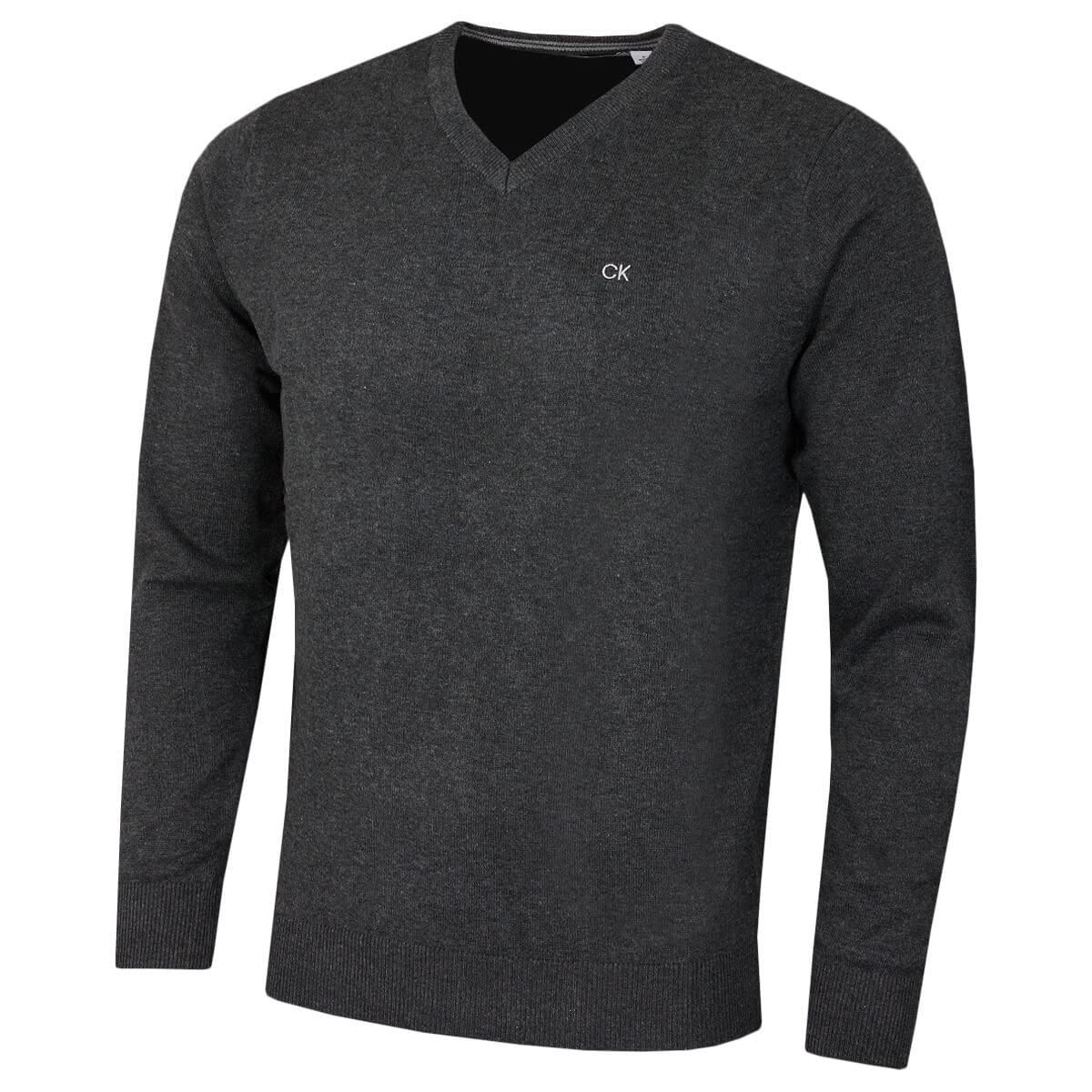 Calvin Klein Men's Charcoal V-Neck Soft Sweater - Xxxxl