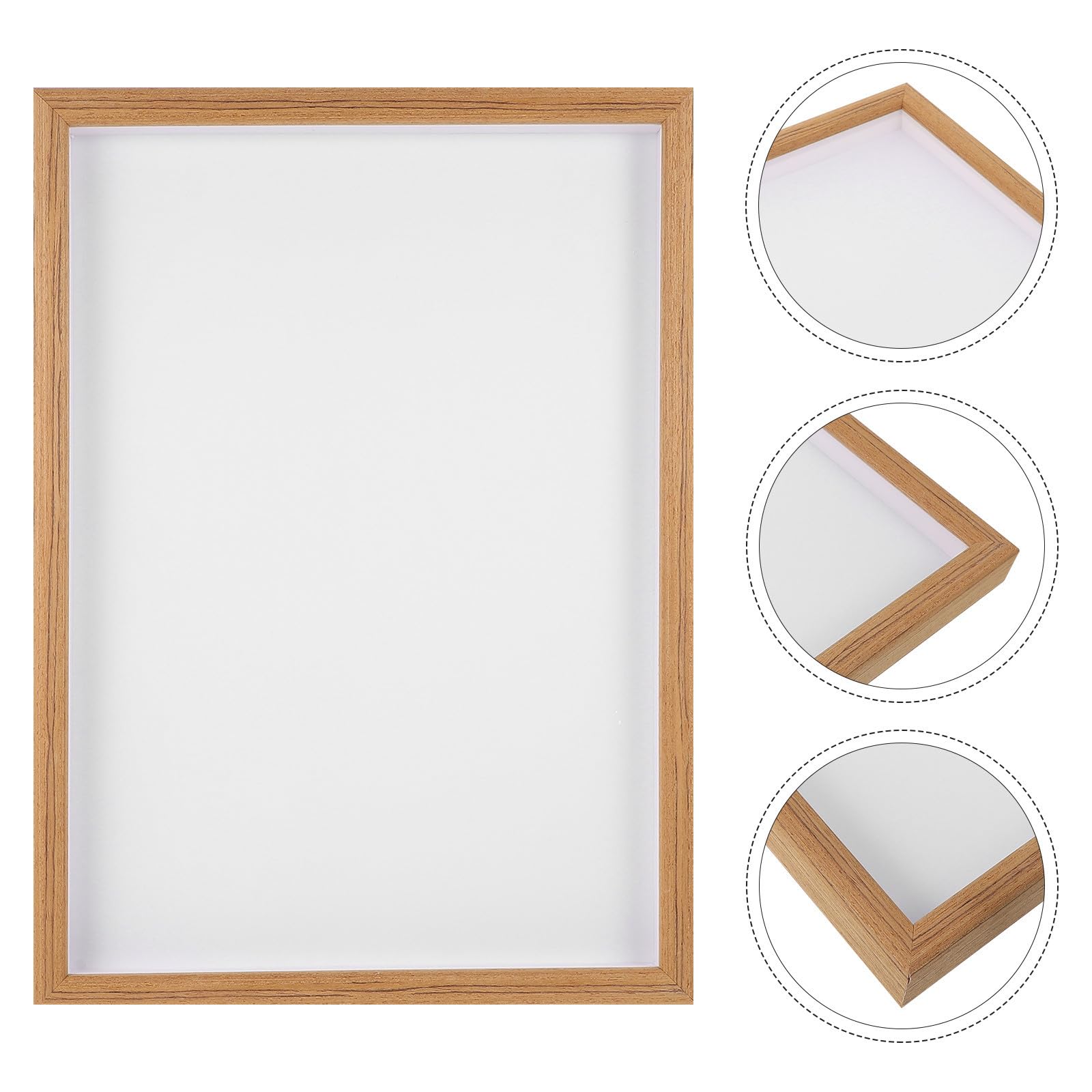 Toddmomy Marco de Fotos de Madera Maciza Beige Ligero para Colgar en Pared, Adecuado para Flores Secas y Fotografías Decorativas