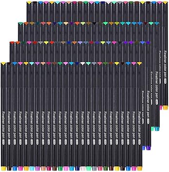 Yansanido 100 Pcs 100 Colors Fine Point Line Drawing Pens, 0.4mm of Pen Point for Painting, School and Office Supplies 100 colors