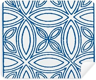 Blue Talavera Ilustration Decorative Pattern Cleaning Cloth Screen Cleaner 2pcs Suede Fabric