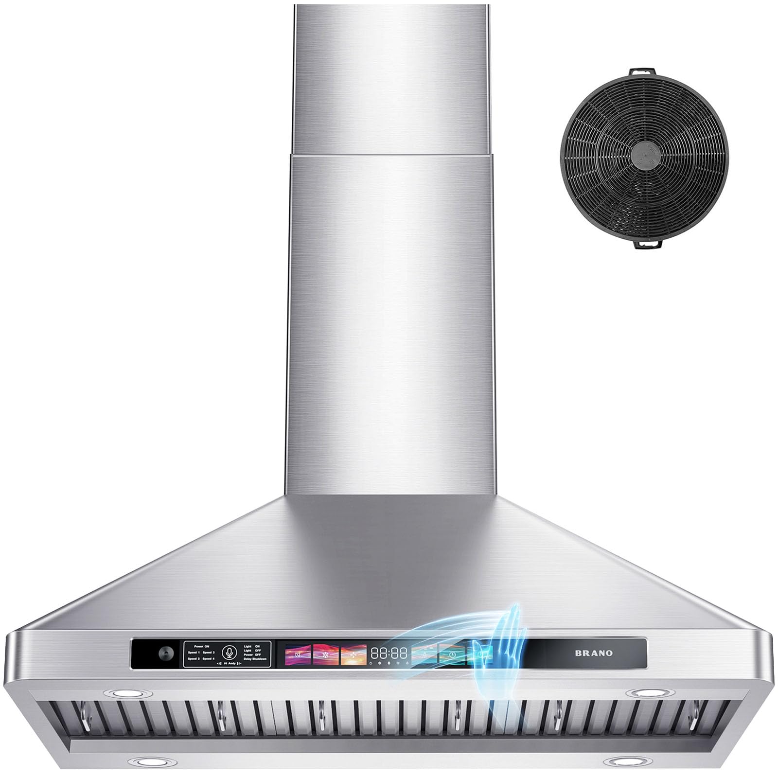 BRANO 30 Inch Wall Mount Range Hood