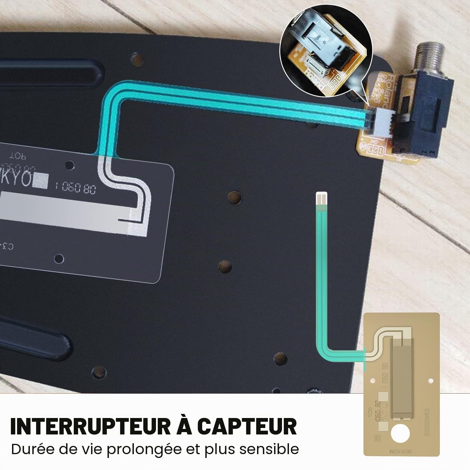 Capteur de feuille Moteur à commande pour pédale Roland FD8 TD1 Hi Hat en caoutchouc