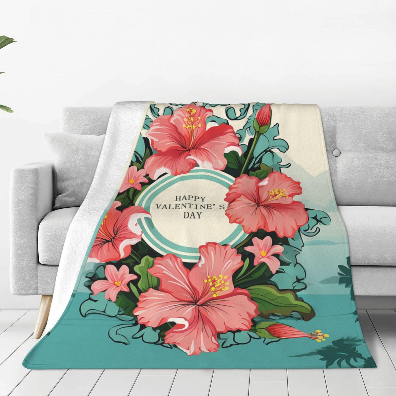 Couverture hawaïenne chaude en peluche pour cocooning sur le canapé