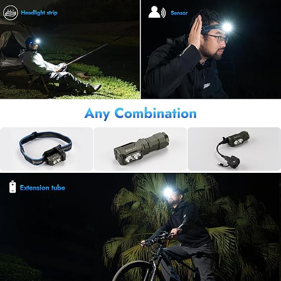 WUBEN E7 1800 Lm Hight Lumen Mini Flashlight with Magnet | Super Bright 6 Modes EDC Flashlight, IP68 Pocket Flashlight for Headlamp Use, Rescue, CampingHikingCar repair etc