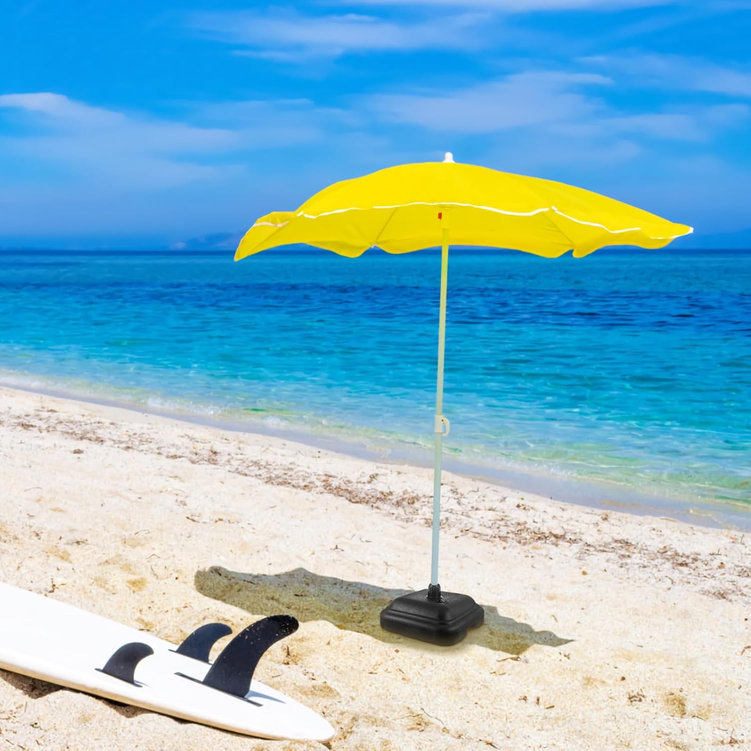 ORFOFE 1pc Outdoor Water Sand Filling Umbrella Base Leakproof Parasol Pedestal for Sunshade Umbrella Fits Poles Stable Heavy Duty Stand for Beach Patio Garden