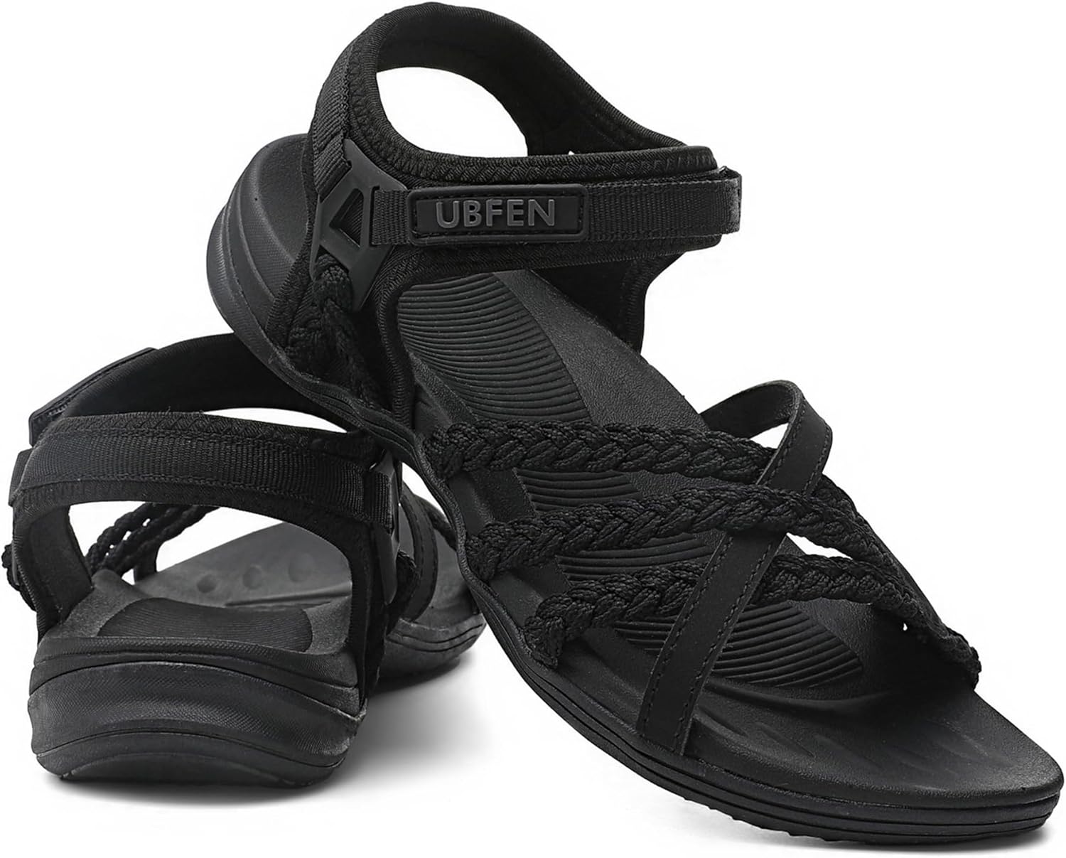 UBFEN Womens Hiking Sandals Walking Outdoor Sports Comfortable Water Sandals with Arch Support Comfortable for Beach Camping Travel Golf - Image 4