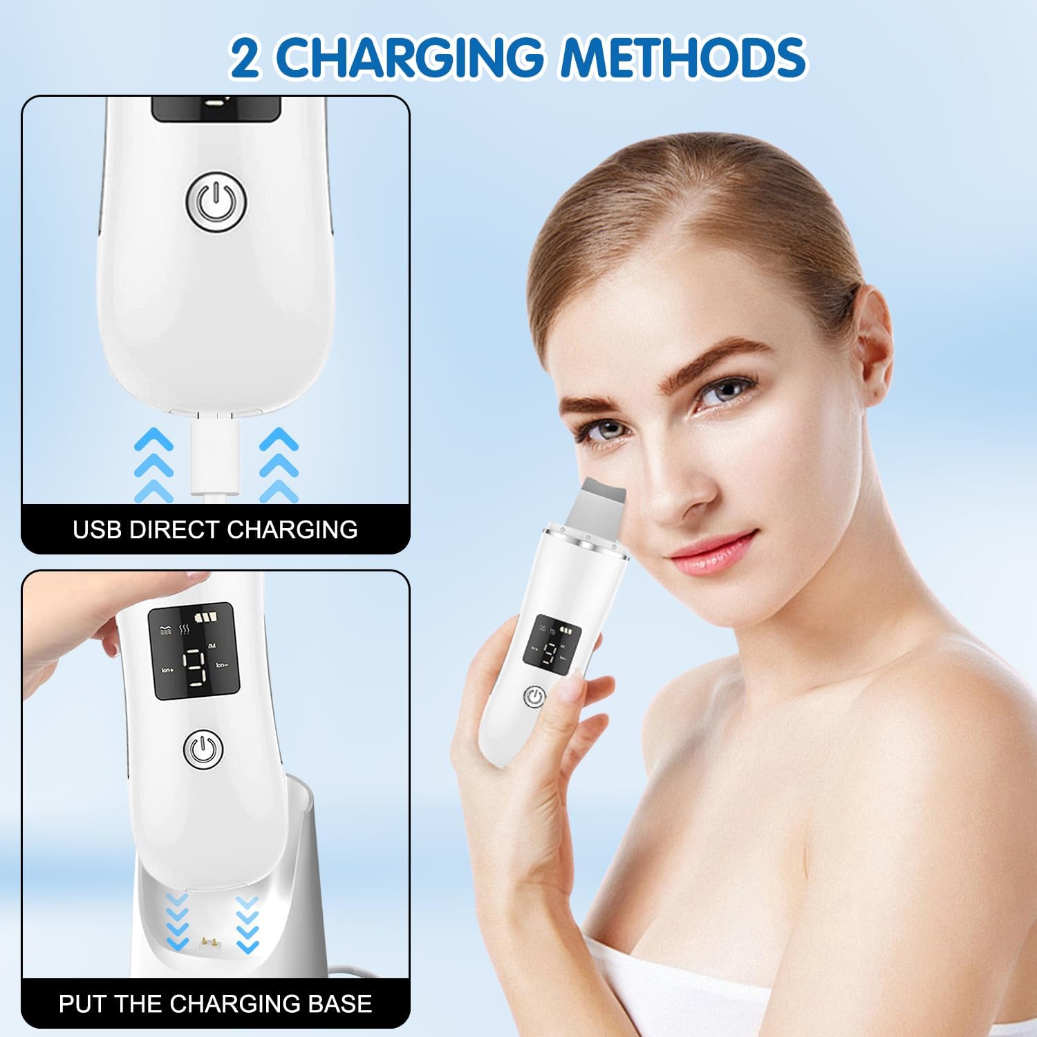 Face Scrubber Skin Spatula-2024 New Blackhead Remover Pore Cleaner,Pore Extractor Face Spatula Deep Cleaning for Facial Skin Care Women Gift(White)