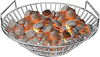 Vista 1 de Canasta de cenizas de carbón de acero inoxidable Onlyfire se adapta a la parrilla grande BGE, Kamado Joe Classic y otras parrillas similares