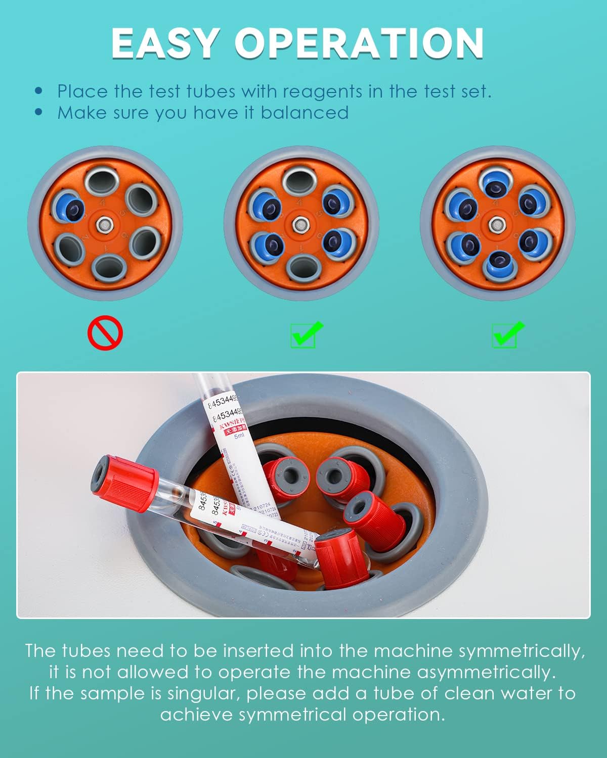 Mxmoonant Centrifuga da Laboratorio, 4000rpm, 6x15ml, 1865xg, 60min Timer, Adatta per Provette da 15ml/10ml/5ml, per Separazione di Campioni, Analisi Qualitativa (Spina UE)