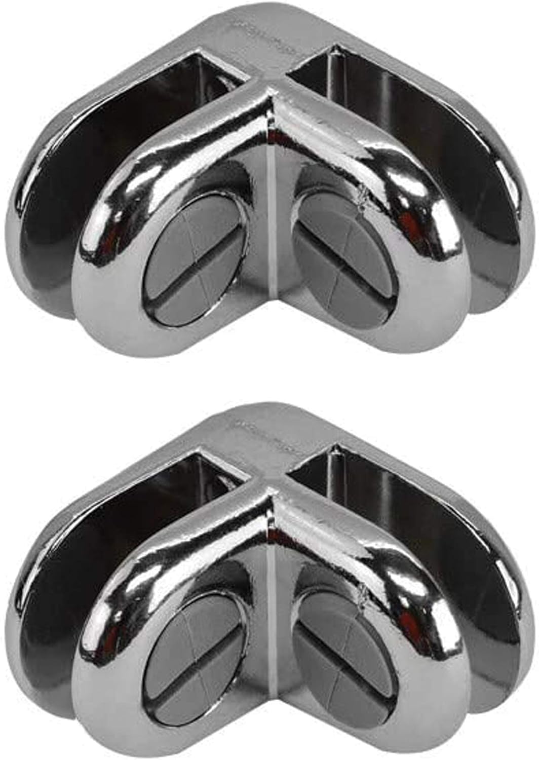 2 Way Glass and Plexiglass Connectors 3/16" Thick Tempered