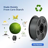 Vista 6 de ANYCUBIC PLA 3D Printer Filament, 3D Printing PLA Filament 1.75mm Dimensional Accuracy +/- 0.02mm, 1KG Spool (2.2 lbs), Texture Grey 2.2 lbs Pla Gris